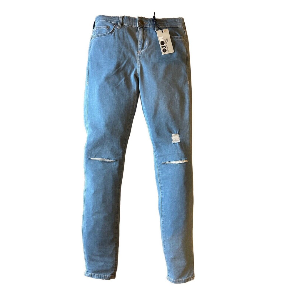 NWT Topshop Womens 26 30 Moto Leigh Super Soft Ankle Grazer Jeans NEW Light Wash